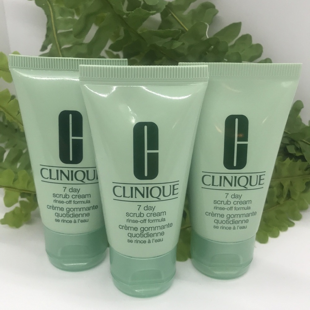 3 x Clinique 7 Day Scrub Rinse-Off Formula Travel Size